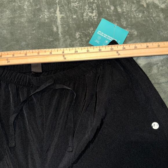 Willit Wide Leg Cropped Pants Women's Medium Black Drawstring Sun Protection NWT - Picture 6 of 7